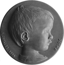 Bas Relief d'enfant d'apr&egrave;s photos