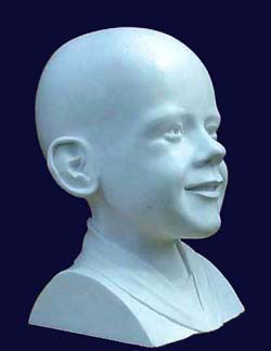 Sculpture d'enfant d'apr&egrave;s photos Damien