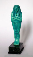 Ouchebtis Jade mont&eacute; sur socle en marbre