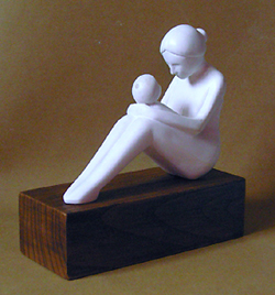 Sculpture M&egrave;re et enfant
